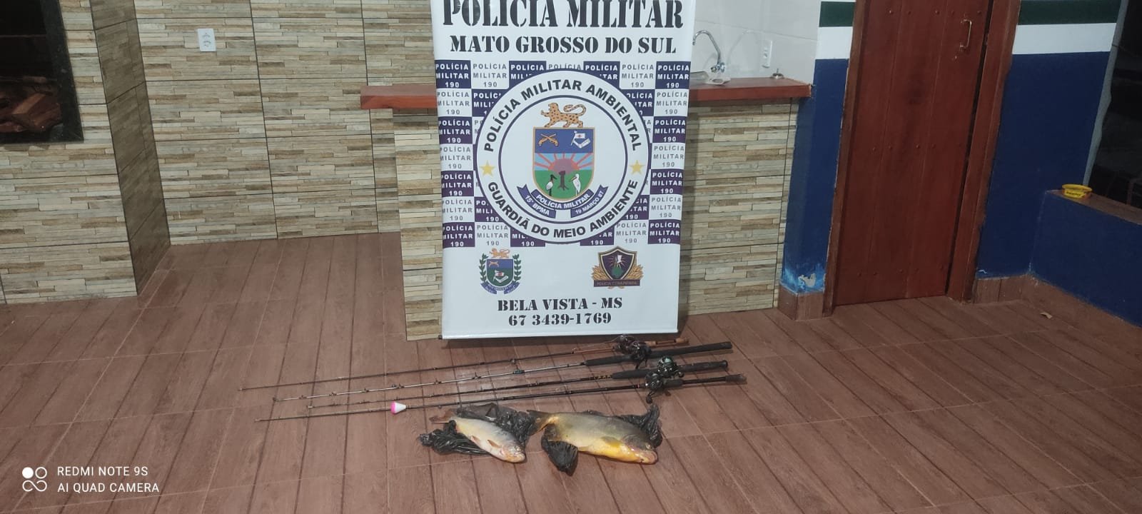 PMA de Bela Vista prende em flagrante e autua em R$ 2,5 mil três pescadores e apreende pescado, barco e motor