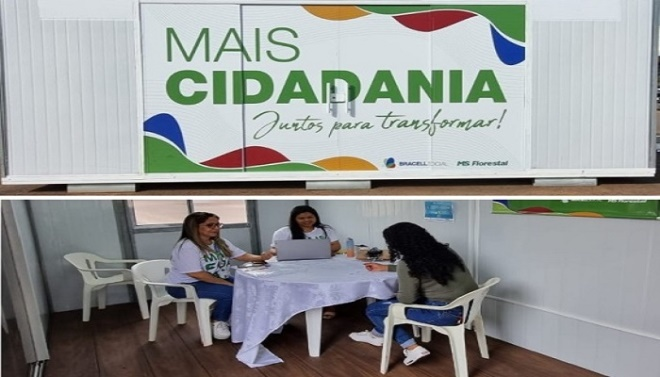 Mais Cidadania: MS Florestal leva ação de captação e ajuda para elaborar currículos para Água Clara