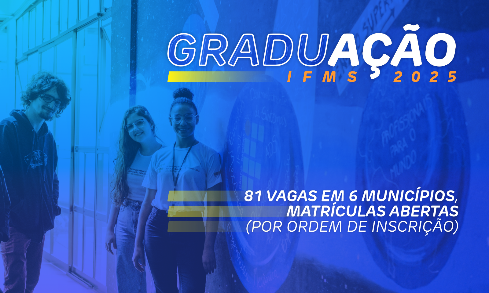 IFMS oferta 81 vagas em cursos de graduação gratuitos