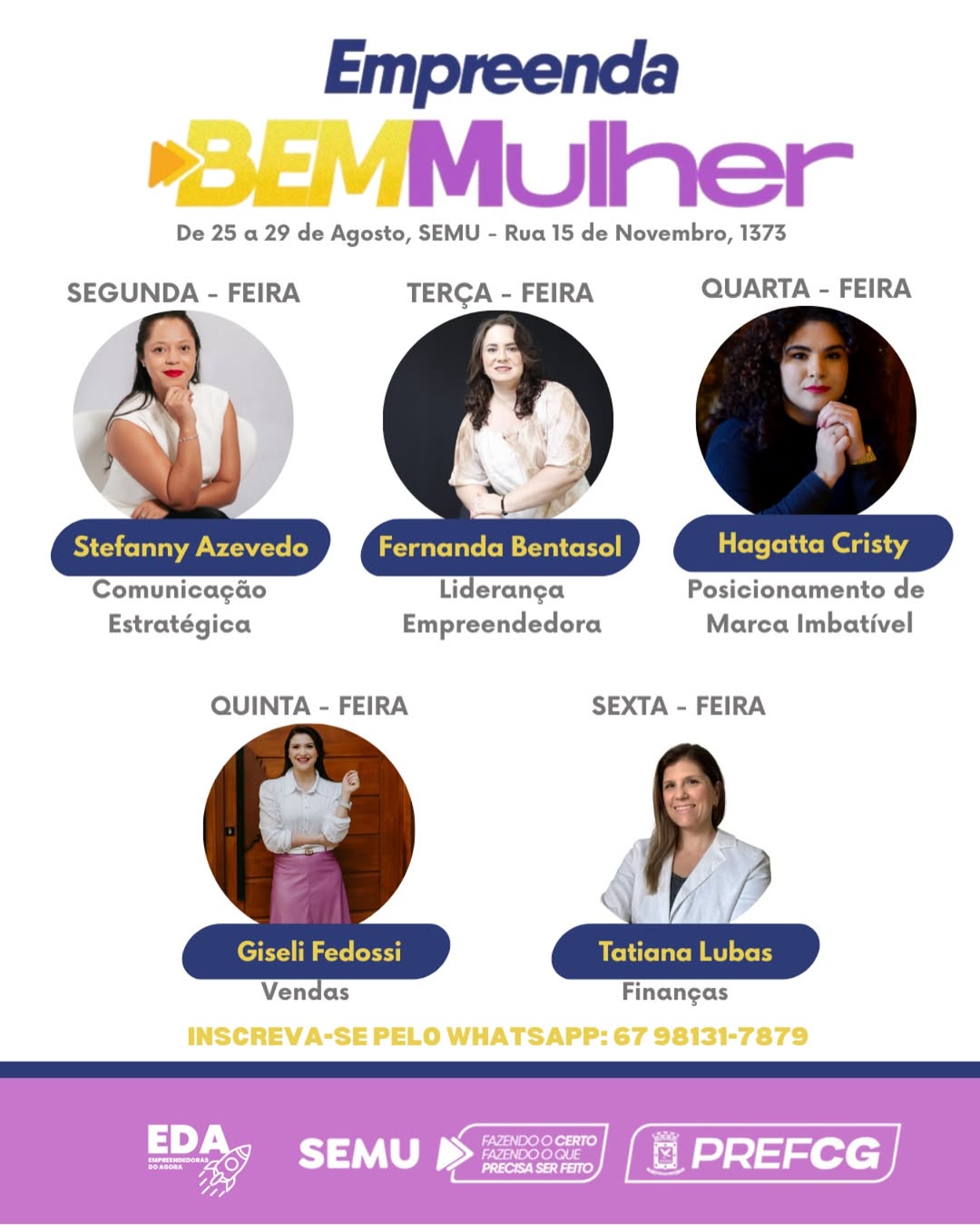 SEMU oferece cursos gratuitos que fortalecem a autonomia e a geração de renda das mulheres