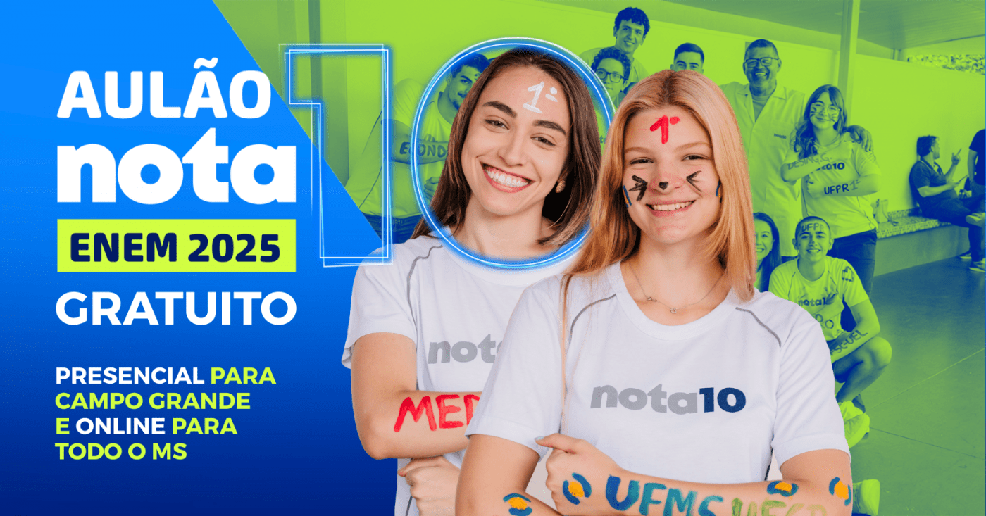 Estudantes do Ensino Médio do interior de MS têm oportunidade de participar de aulão gratuito de preparação para o Enem